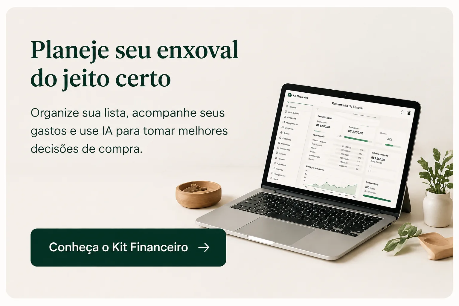Planeje seu enxoval com IA